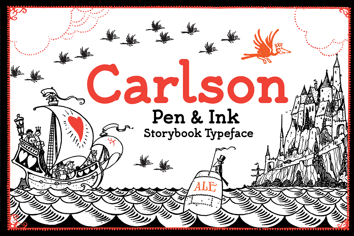 Carlson Monoline Pen & Ink Font, a Font by Paper Moon Graphic Supply (Photo 1 of 11)