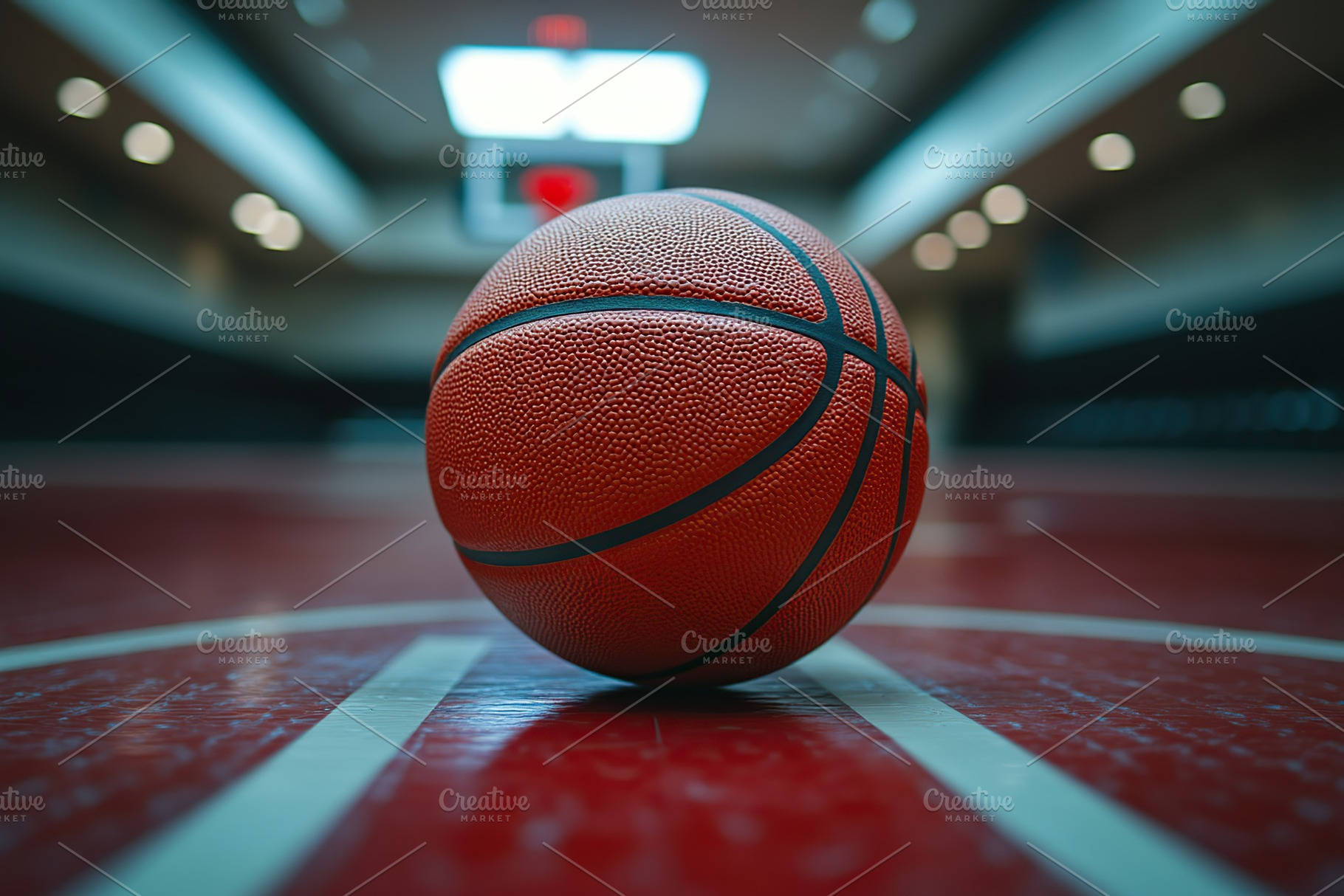 Basketball on wooden court, indoors, a Sports & Recreation Photo by AlyaAnd