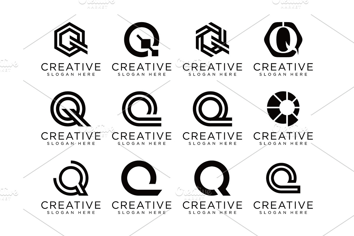 set of letter q logo design, a Branding & Logo Template by quadrazo