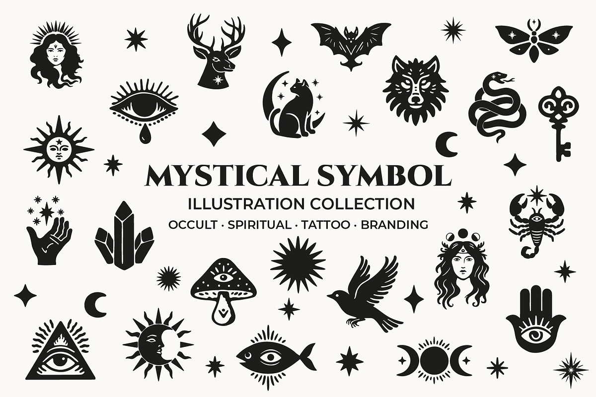 Mystical symbol illustration set, an Object Graphic by NatalieArtShop (Photo 1 of 17)