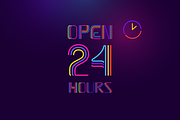 Three Neon Lines color font, a Font by kaer_shop (Thumbnail 5 of 8)