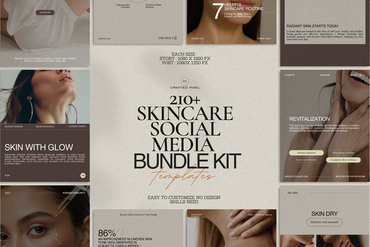 Skincare Story & Post Set Canva