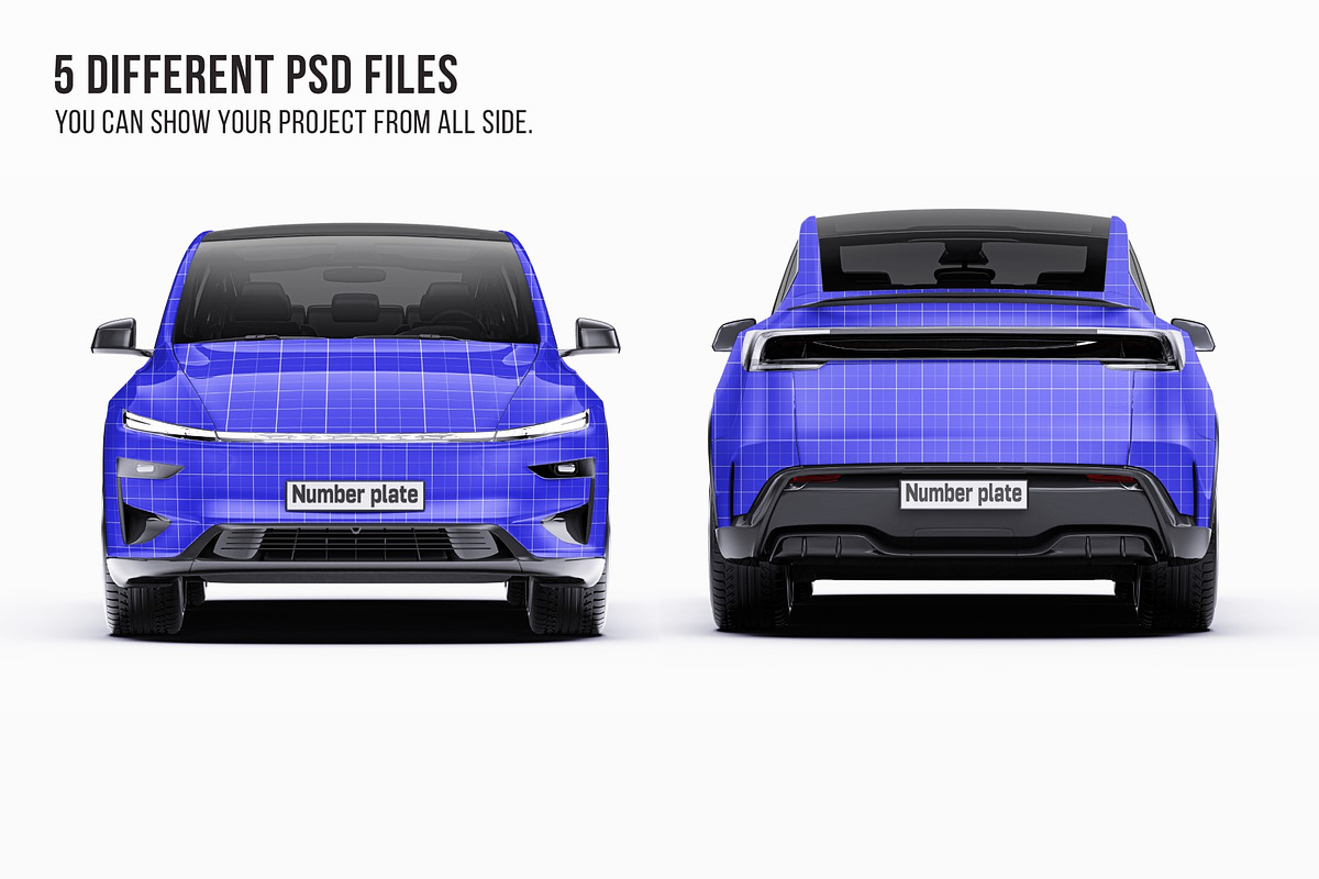 2026 Performance EV Crossover Set, an Advertising Mockup by Halal Graphic Studio (Photo 8 of 12)