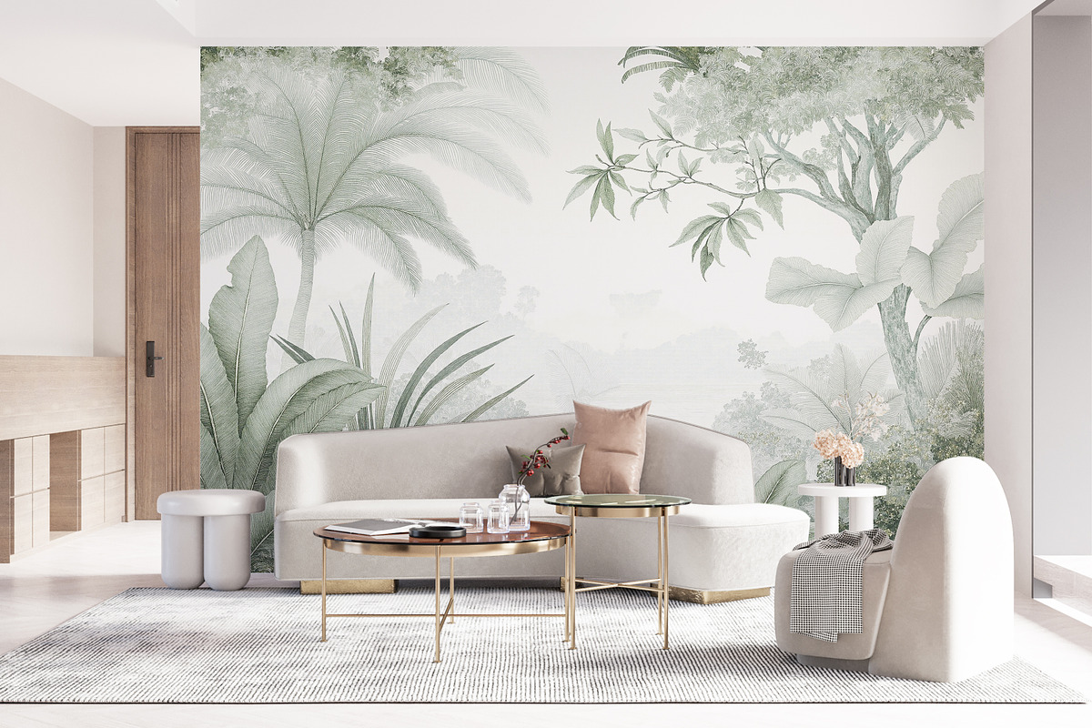 Abstract Forest Art Wallpaper Set, an Illustration by fei long (Photo 5 of 10)