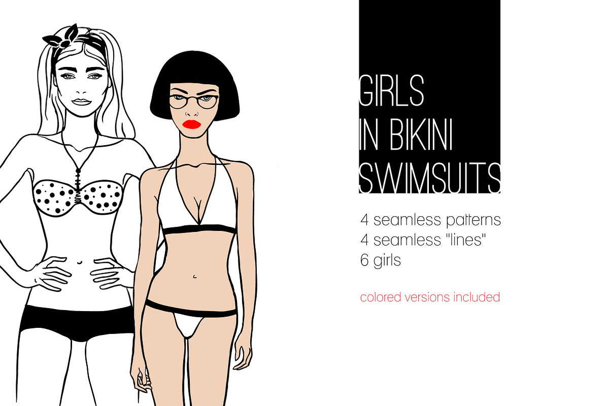 Girls in swimsuits set, a Person Illustration by AnastasiaFears (Photo 2 of 5)