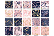 Blush and Navy Marble Digital Paper, a Texture Graphic by Digital Curio (Thumbnail 4 of 4)