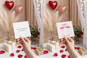 Valentines Square Card Mockup, a Product Mockup by TatiMockup (Thumbnail 2 of 3)