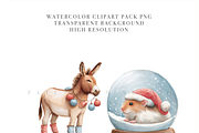 72 Christmas Animal Clipart, an Animal Illustration by Pati Charm Studio (Thumbnail 4 of 8)