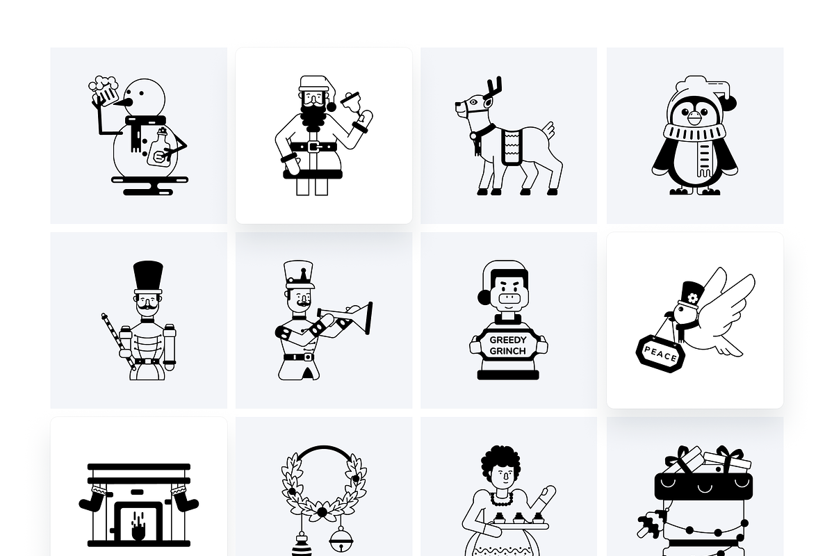 Animated Christmas Characters, a Duotone Icon by Prosymbols (Photo 9 of 11)