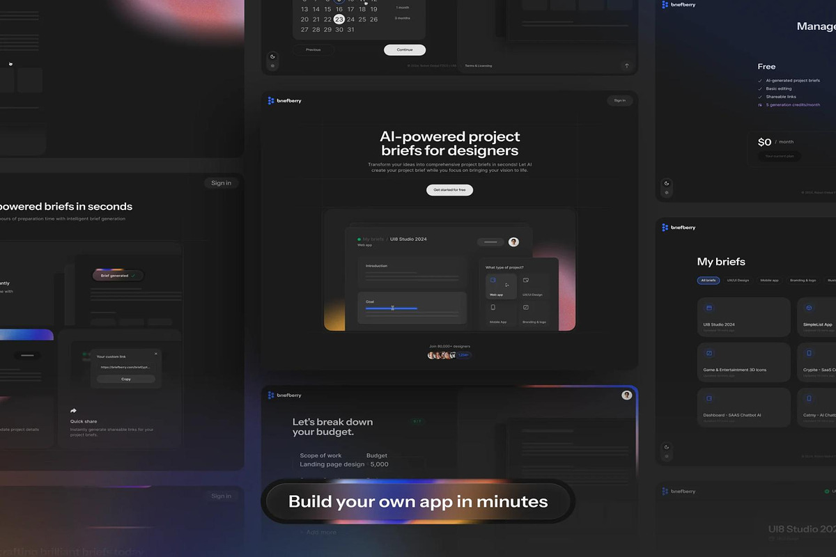 AI Brief Generator Tailwind Kit, a React Template by Creative Perspective (Photo 8 of 8)