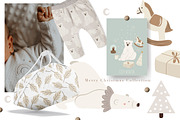 Merry Christmas Clipart Vector Set, an Animal Illustration by Pati Paints (Thumbnail 11 of 17)