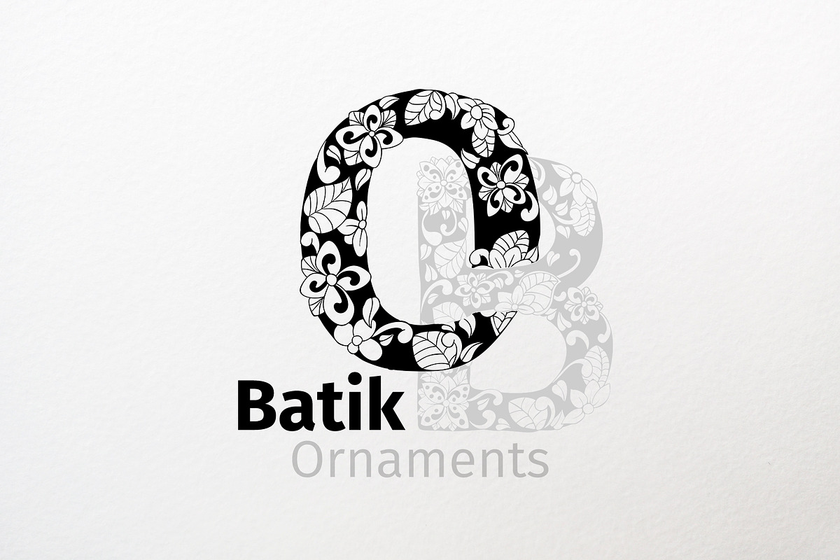 Batik Ornaments Alphabet, a Symbol Font by ilonitta (Photo 1 of 6)