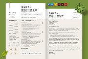 USA Job Market Resume Template, a Resume Template by Nur Designer (Thumbnail 1 of 4)