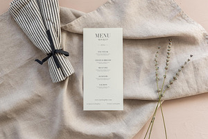 Menu Card Mockup Set