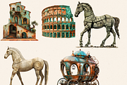 SURREAL ROMAN EMPIRE CLIPART PACK, a Person Illustration by Daring Digies (Thumbnail 6 of 10)
