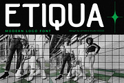 Etiqua - Modern Logo Font, a Sans Serif Font by Almeera Std (Thumbnail 1 of 8)