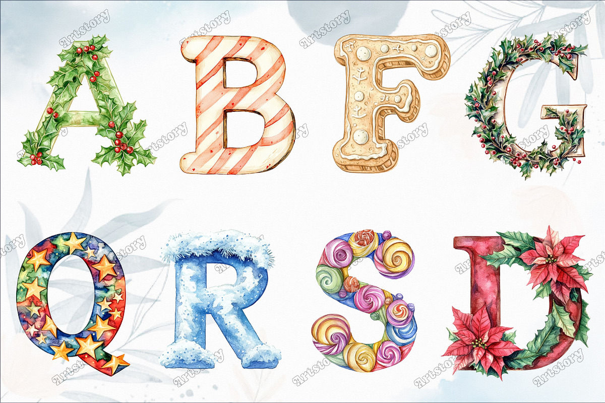 Christmas Alphabet Png Bundle, an Illustration by designcity5 (Photo 2 of 5)