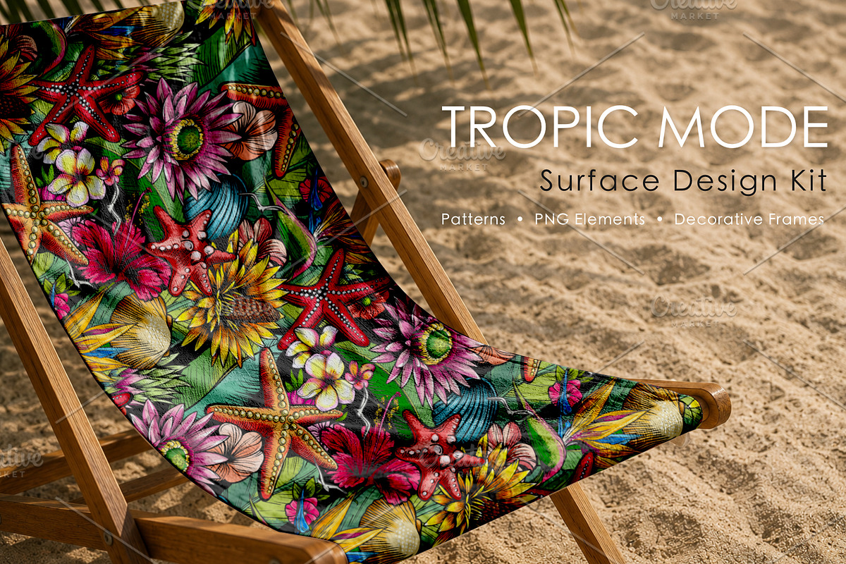 TROPIC MODE – Surface Design Kit, a Pattern Graphic by IrinaCzaran (Photo 1 of 6)