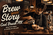 Cool Brush PTX — Brush Font, a Script Font by vectalex (Thumbnail 2 of 7)