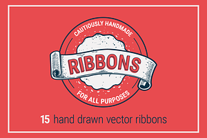 15 Handmade vector Ribbons