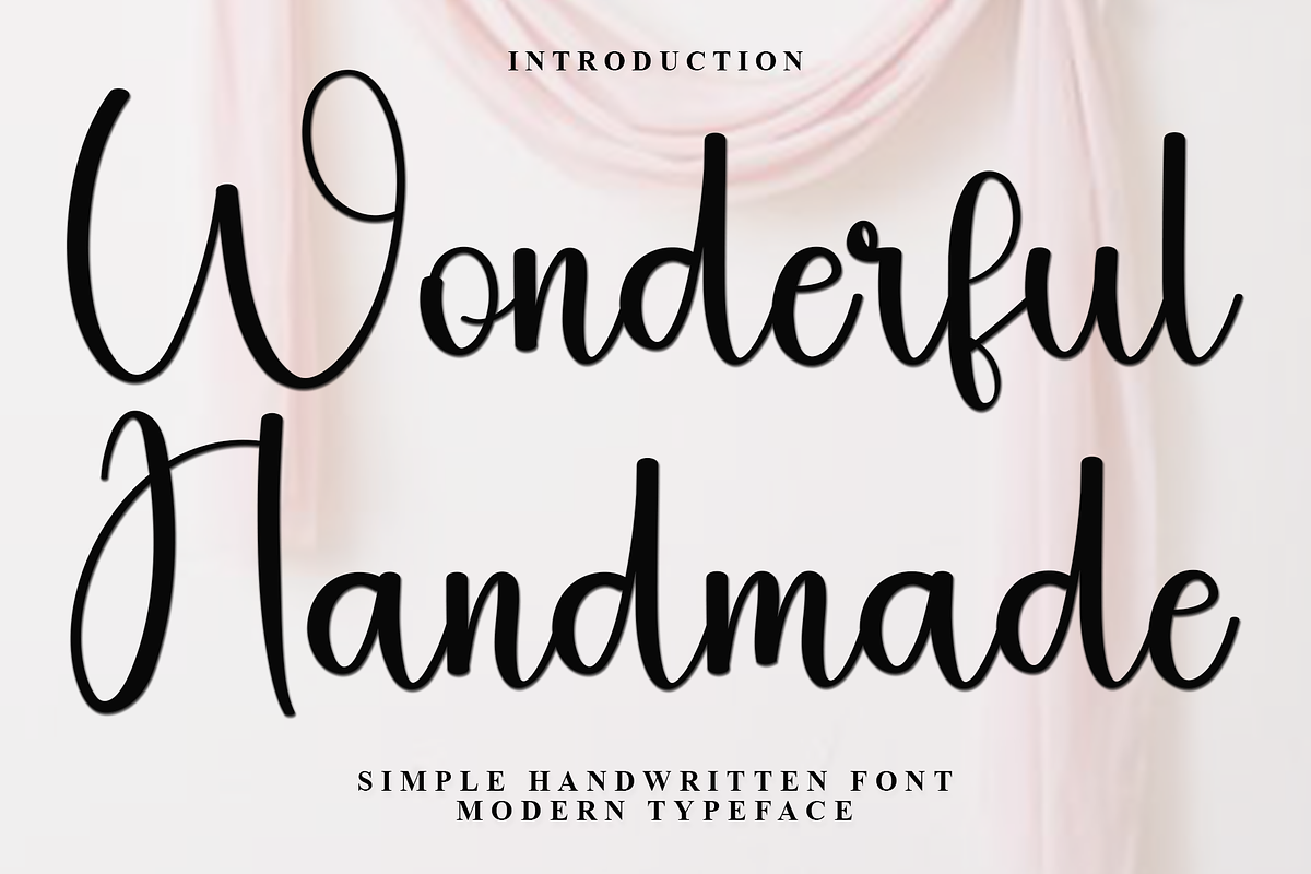 Wonderful Handmade, a Handwritten Font by FreshTypeINK (Photo 1 of 8)