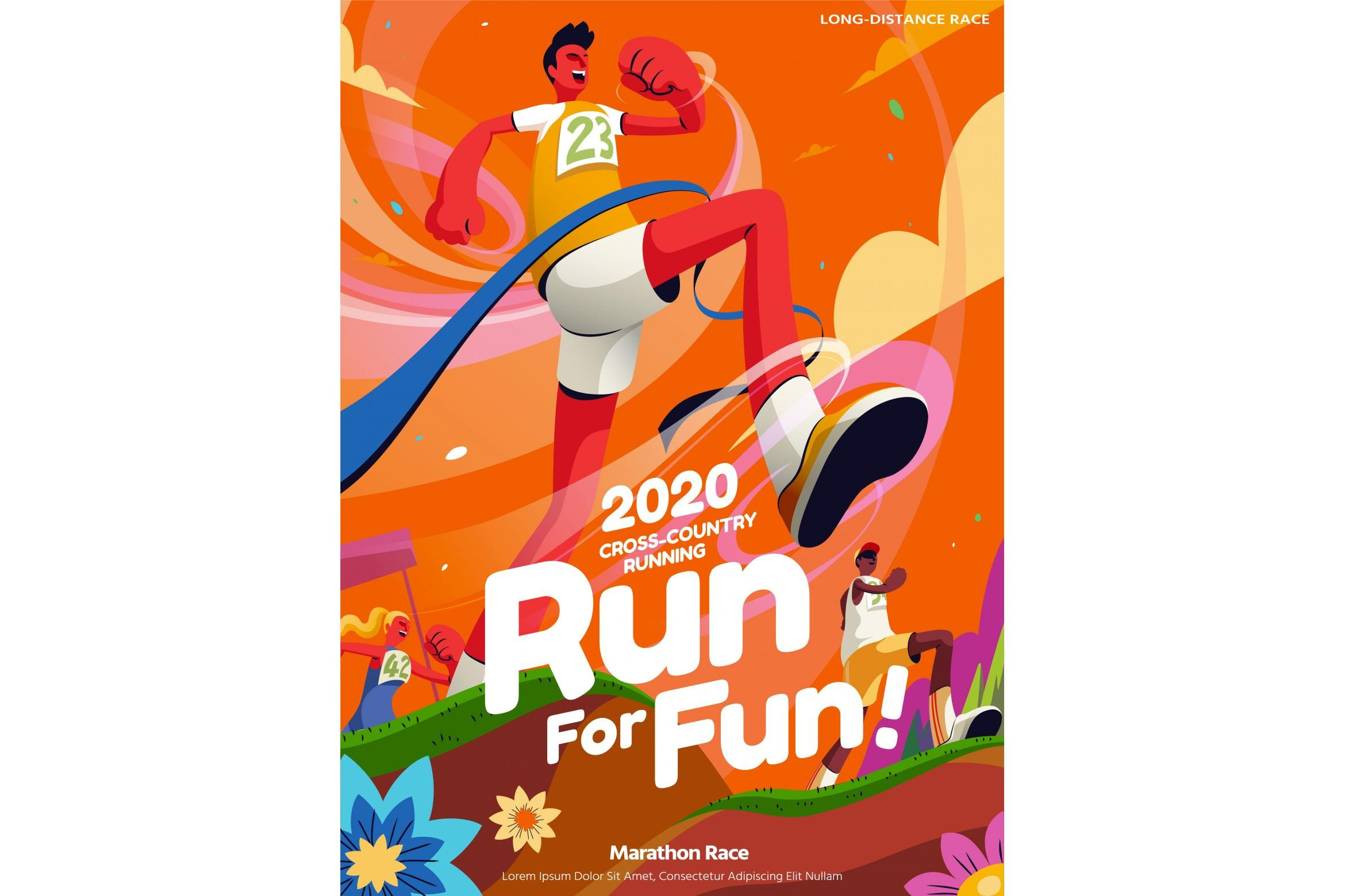 CrossCountry Running Event Poster by Totallypicrf  Creative Market