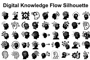 Digital Knowledge Silhouettes, an Illustration by hafijul