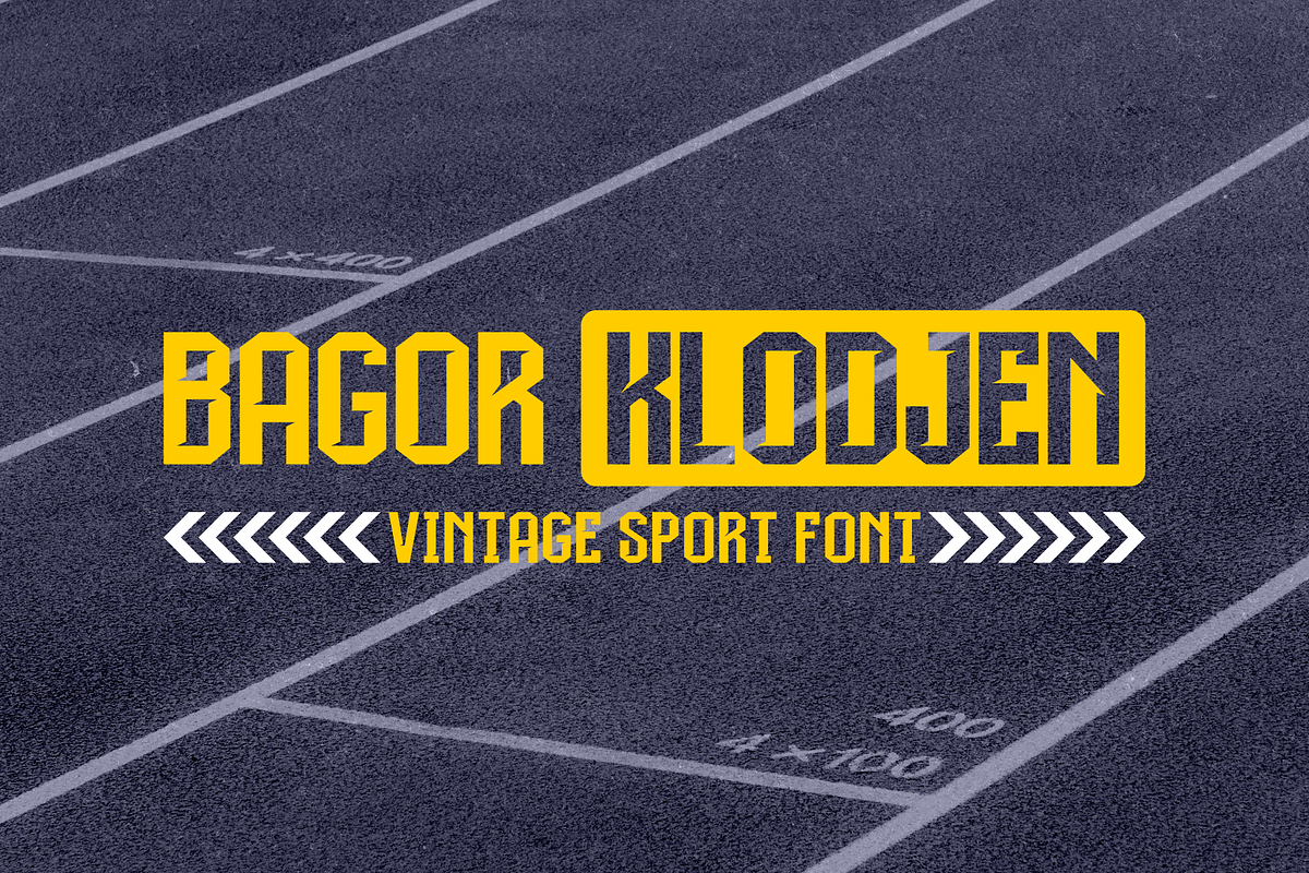 Bagor Klodjen | Sport Font, a Sans Serif Font by Twicolabs Fontdation (Photo 1 of 5)