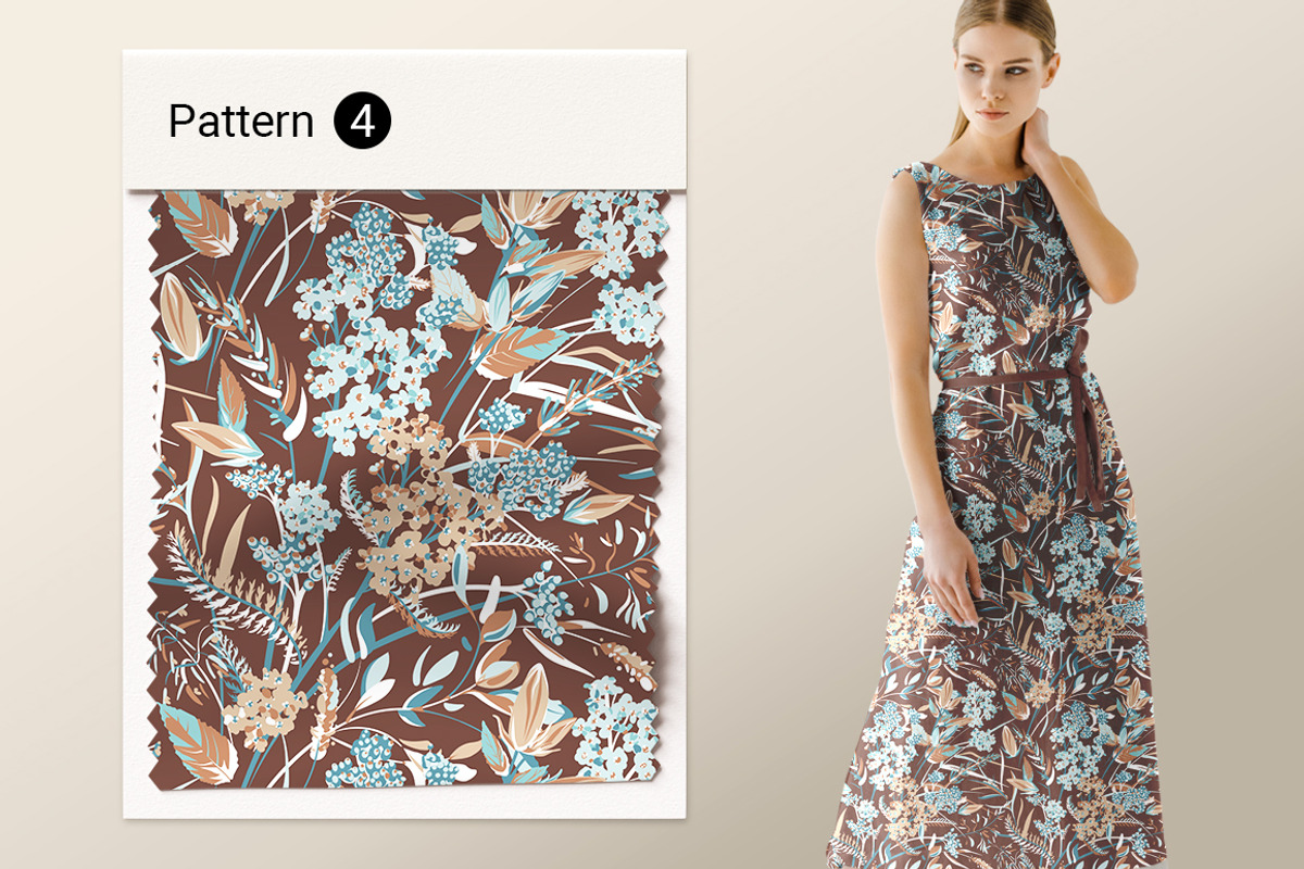 Floral Pattern, a Background Graphic by Yulia Ogneva (Photo 6 of 9)