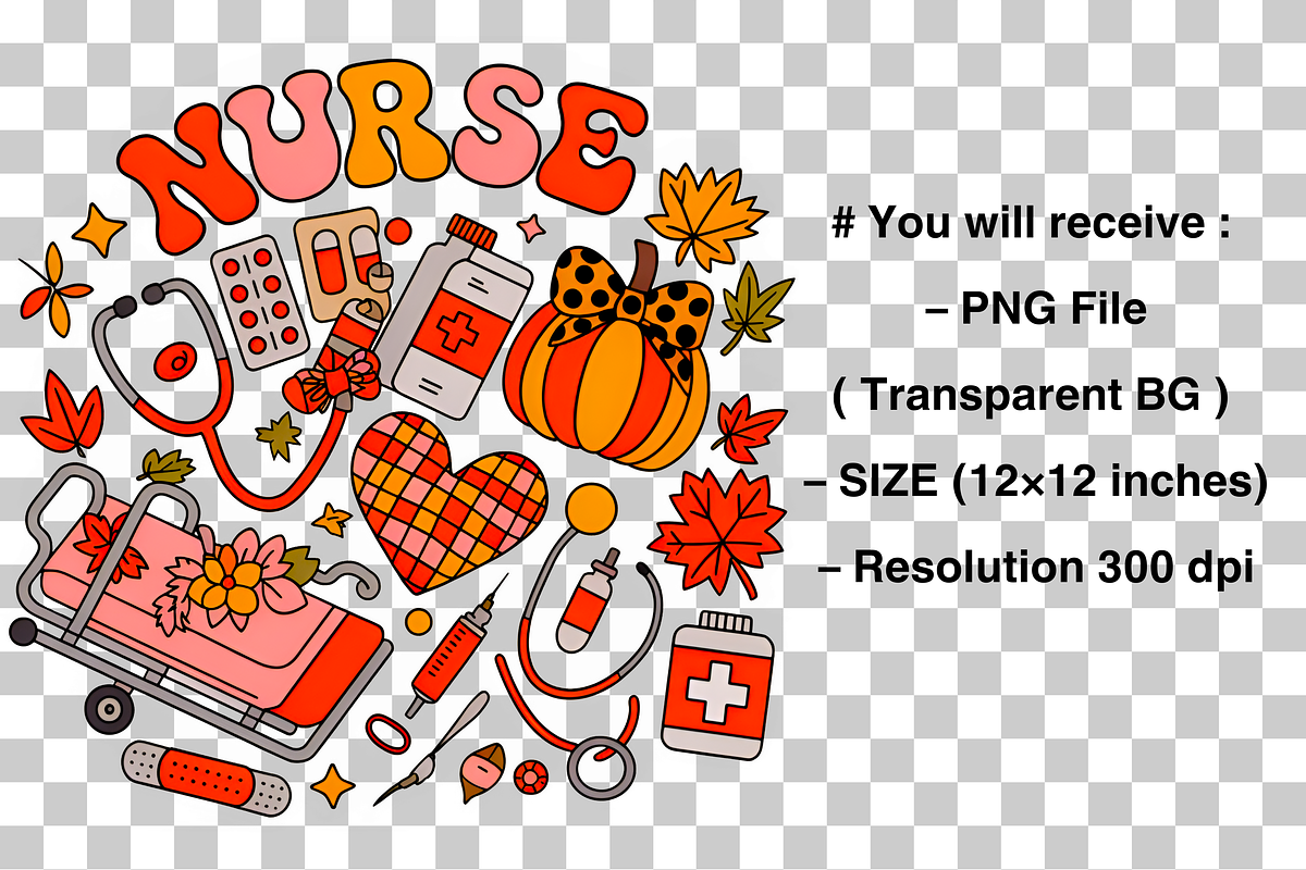 Fall Nurse Png, Nursing Png, a Graphic by Clipart Bloom (Photo 2 of 2)