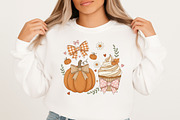 Cute Autumn Cupcake & Pumpkin PNG, an Illustration by Craft Nest (Thumbnail 3 of 6)