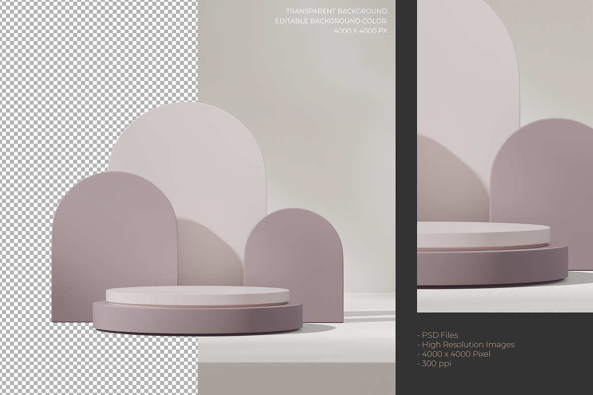 5 Podium with Transparent Background, a Background Graphic by faustudio (Photo 5 of 7)