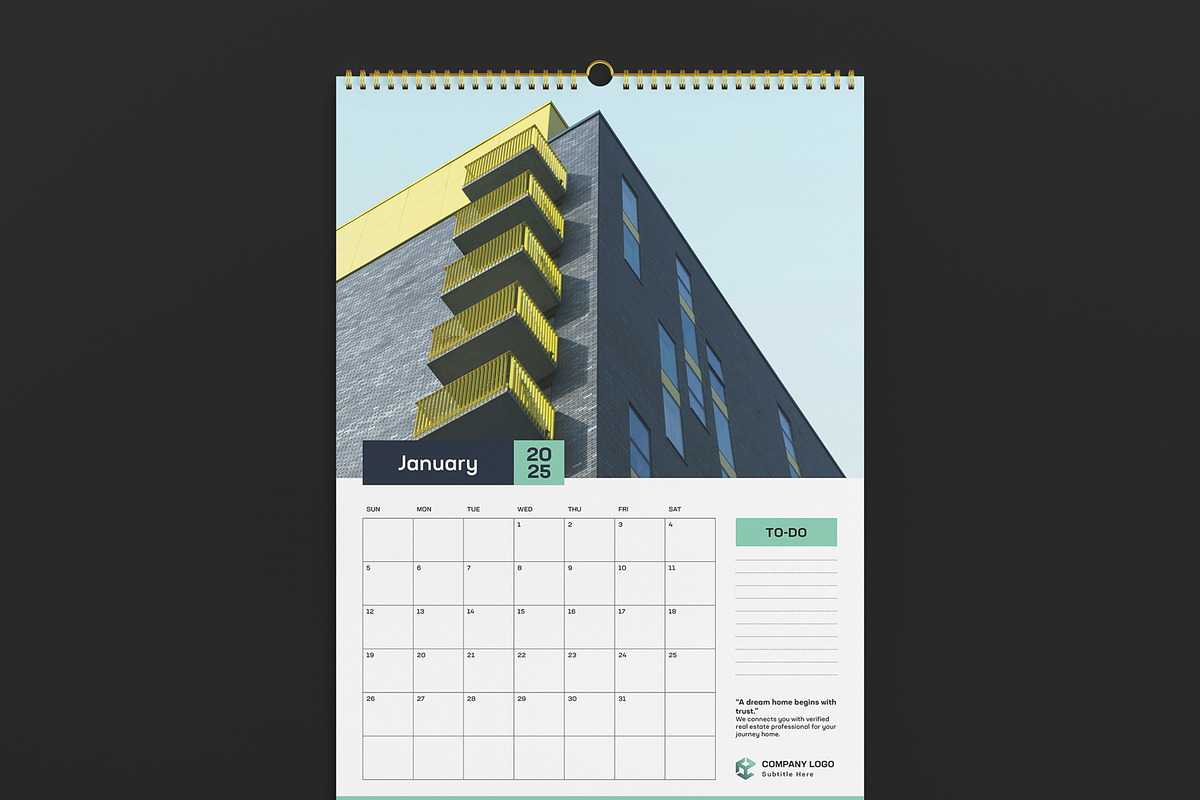 A3 Real Estate Calendar Template preview 2
