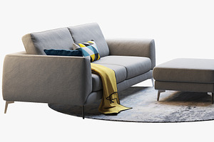 Fargo Sofa With Rug 3d Model