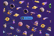 Space 3D Icons, an Object 3D Model by Rakata Studio (Thumbnail 5 of 7)