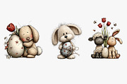Easter Bunny Clipart Bundle, an Illustration by CreationArt (Thumbnail 5 of 5)