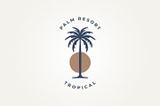 tropical palm tree resort icon logo, a Branding & Logo Template by Blazybone (Thumbnail 1 of 2)