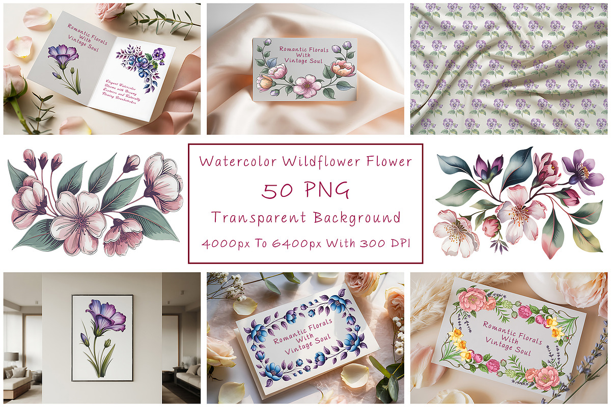 Watercolor Wildflower Flower, a Decorative Illustration by ForhadGFX (Photo 1 of 12)