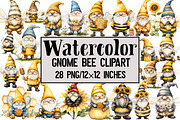 Gnome Bee Clipart, an Illustration by Design Market (Thumbnail 1 of 3)