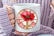 Poppy & Cross Faux Stained Glass, an Illustration by DreamCafeArt (Thumbnail 7 of 9)