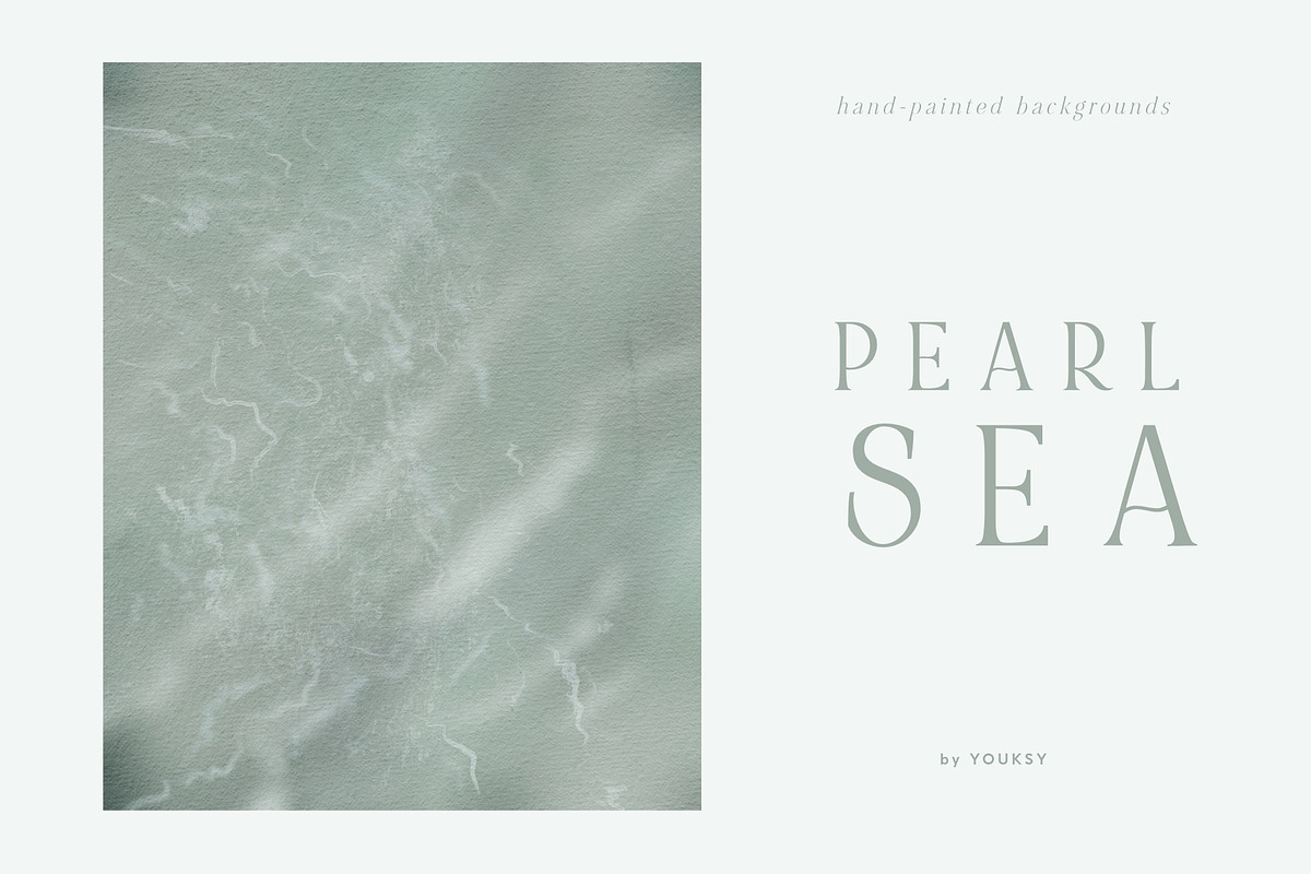 PEARL SEA - hand-painted backgrounds, a Background Graphic by Youksy (Photo 17 of 18)