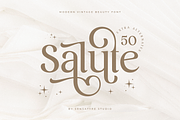 Salute - Modern Vintage Beauty Font, a Serif Font by Sensatype (Thumbnail 1 of 21)