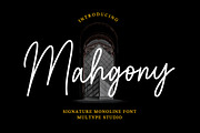 Mahgony Monoline Business Font, a Script Font by Multype Studio (Thumbnail 1 of 7)