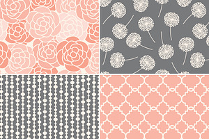 Vintage Floral Vector Patterns