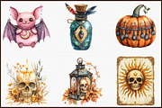 Boho Halloween Clipart, an Illustration by Sublimation Artist (Thumbnail 3 of 6)