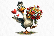 Spring & Valentine Goose Clipart, an Illustration by Craft Nest (Thumbnail 10 of 11)