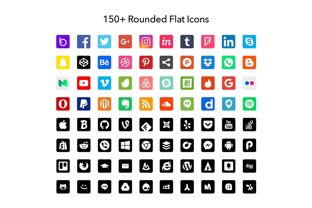 500+ Social Media Icons, a Solid Icon by CreativesCastle (Photo 3 of 4)