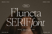 Fluneta, a Serif Font by zeenesia (Thumbnail 1 of 21)