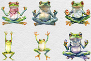 YOGA Frog Sublimation Clipart, an Illustration by Black Bird Studio (Thumbnail 4 of 6)