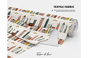 New York City Landscape Taxi pattern, a Pattern Graphic by Milatoo (Thumbnail 3 of 3)